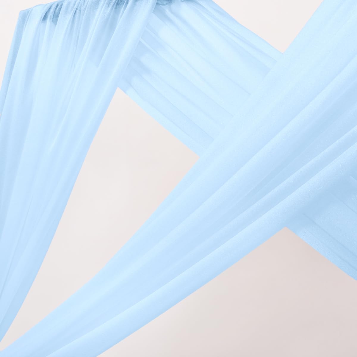MLMC Baby Blue Wedding Arch Draping Fabric 2 Panels 29" x 20 FT Extra Long Lavender Gauze Drapes