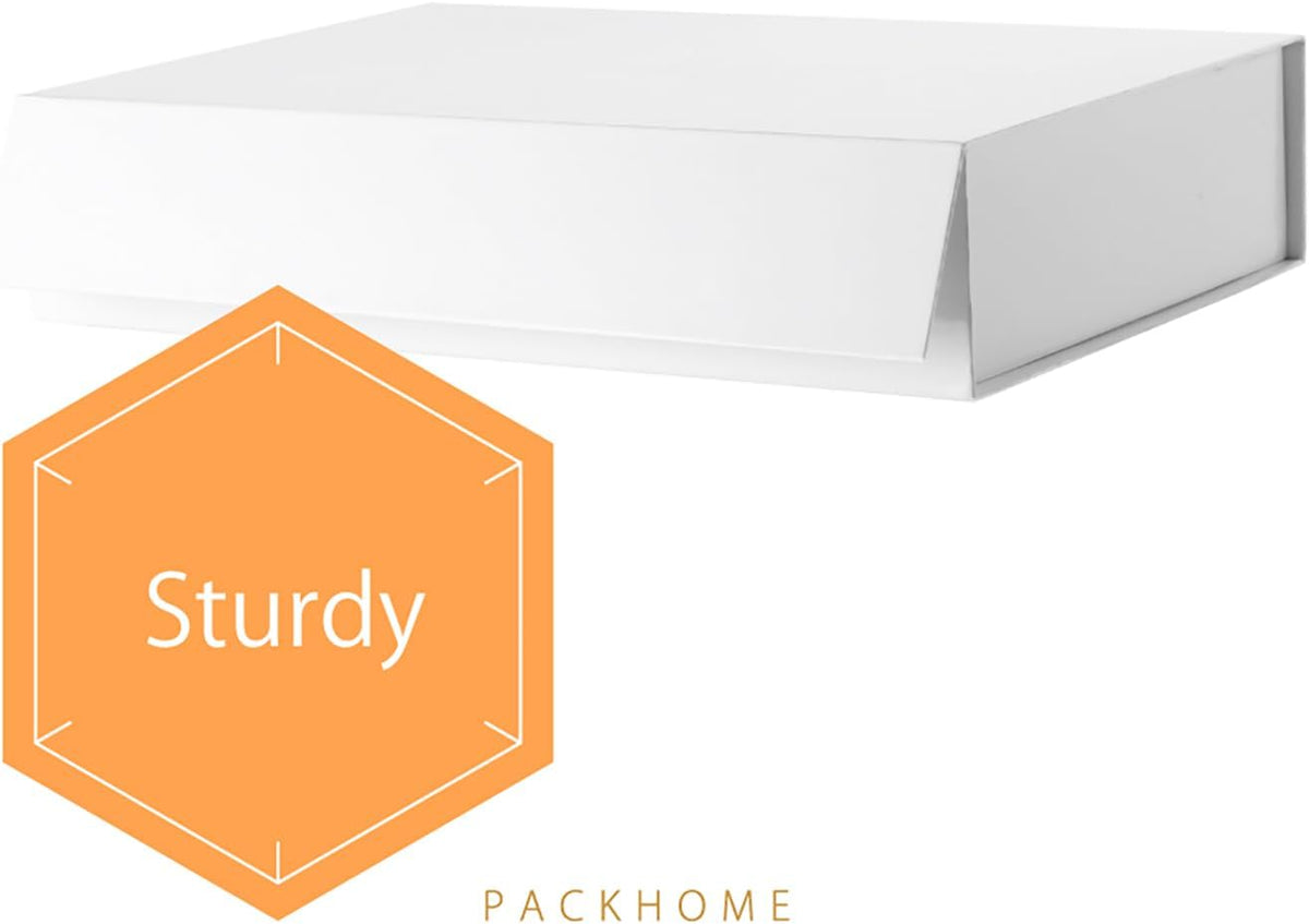 PACKHOME Gift Box 11.5x8x2.5 Inches, Sturdy Shirt Box with Magnetic Lid for Multiple Occasions