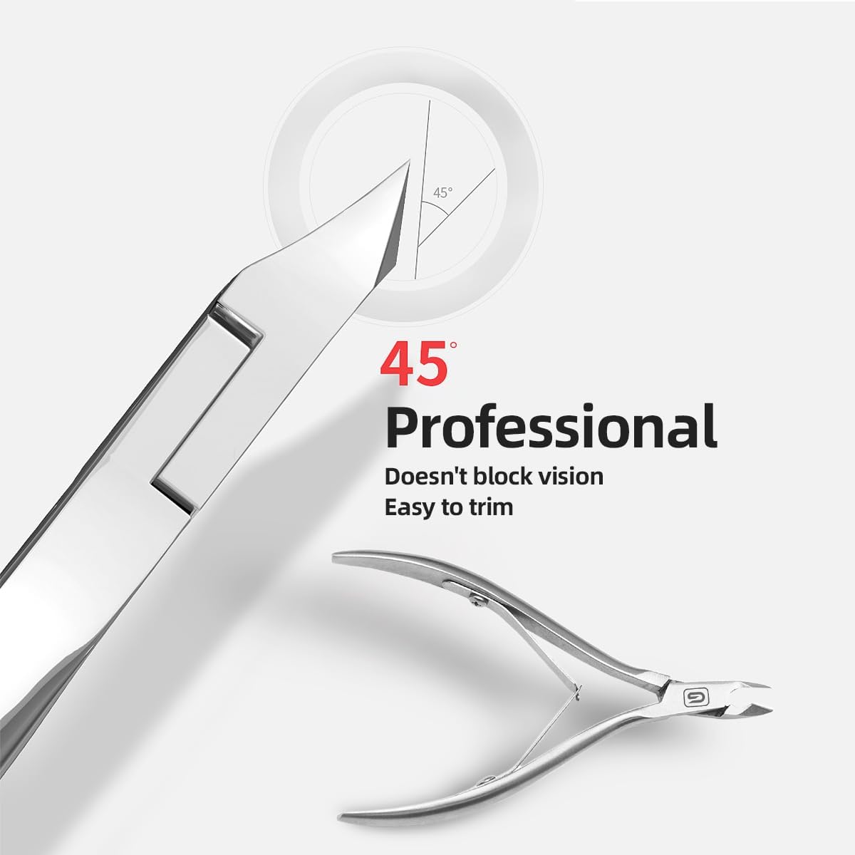 Cuticle Trimmer 3/4 Jaw Extremely Sharp Cuticle Nippers Scissors Stainless Steel Clippers Cutter