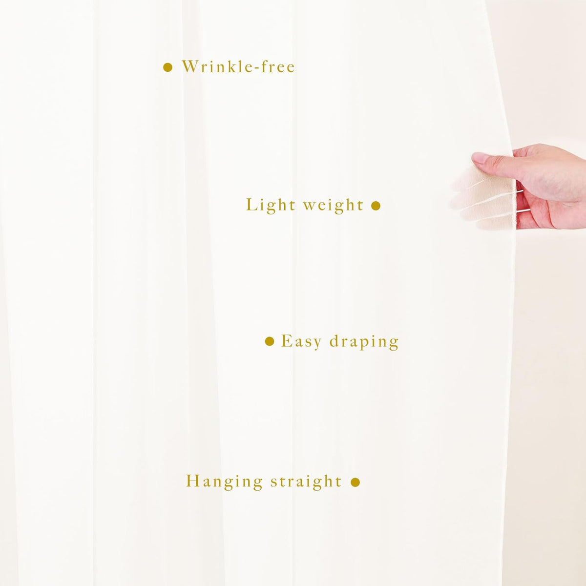 Wedding Arch Draping Fabric 2 Panels 20Ft Length x 28" Width Ivory Arch Drapes Chiffon Fabric Sheer