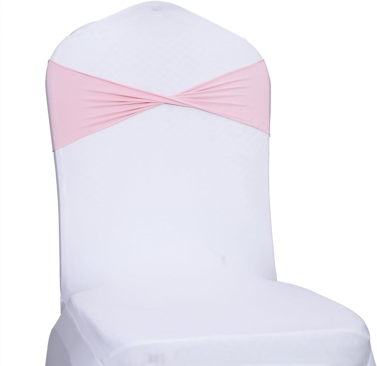 MDS Pack of 250 Spandex Chair Sashes Bows Elastic Stretch Dining Chair Bands Ties Without Slider