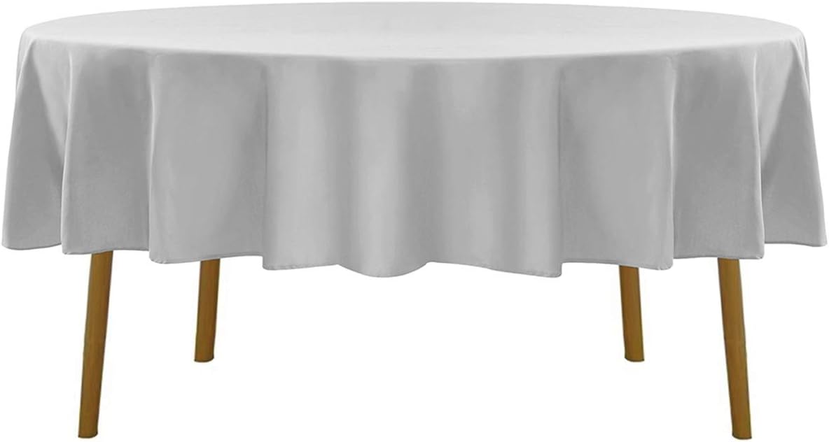 70 inch Round Tablecloth Washable Polyester Table Cloth Decorative Table Cover for Wedding Party