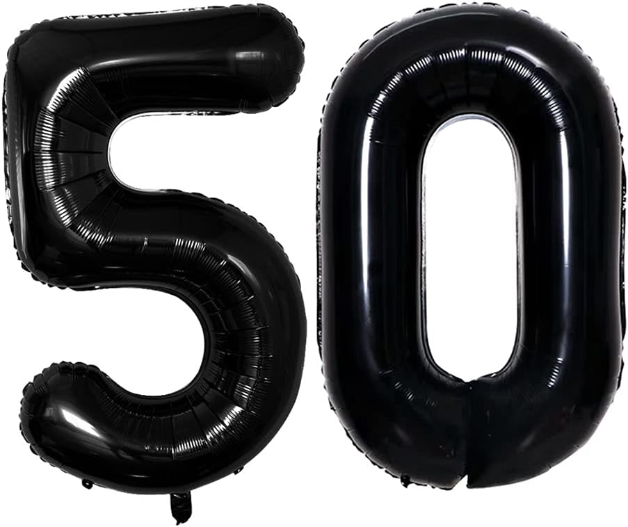 GOER Number 50 Balloons for 50th Birthday Party Decorations,42 Inch Jumbo Foil Helium Balloons for