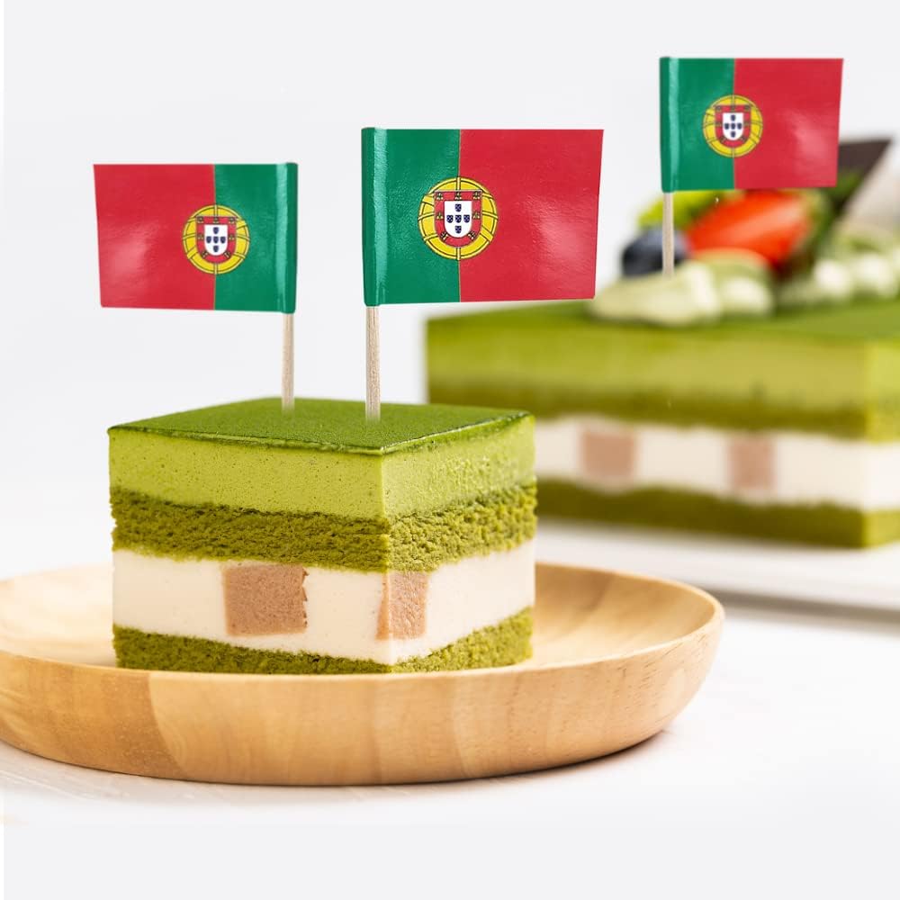 Portugal Flag Portuguese Flag, Small Mini Portugal Toothpick Flags for Food, Cupcakes, Cocktails