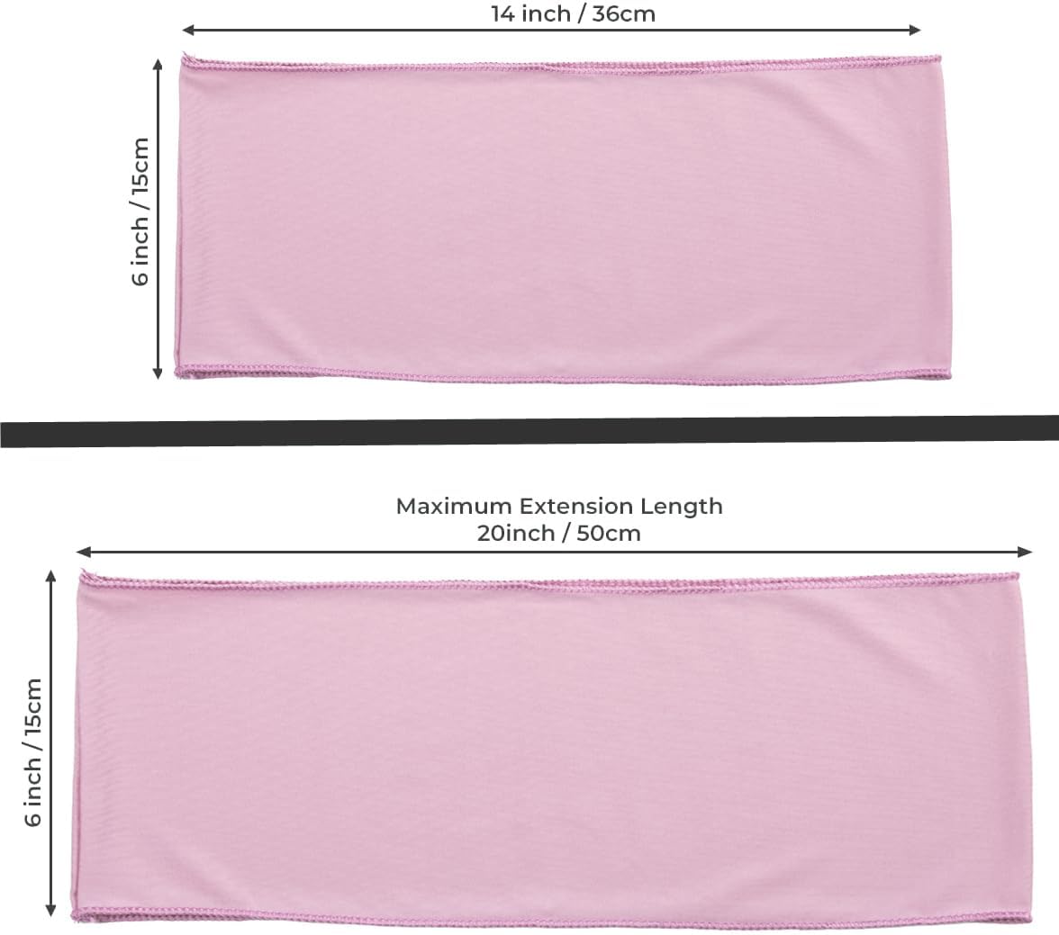 MDS Pack of 250 Spandex Chair Sashes Bows Elastic Stretch Dining Chair Bands Ties Without Slider
