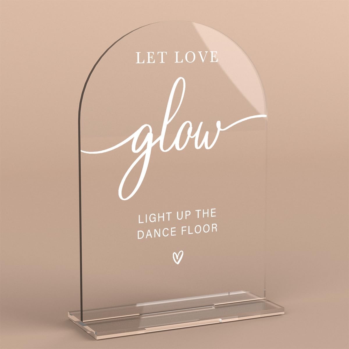 Acrylic Wedding Sign Let Love Glow Sign for Wedding Wedding Signs for Ceremony Modern Calligraphy