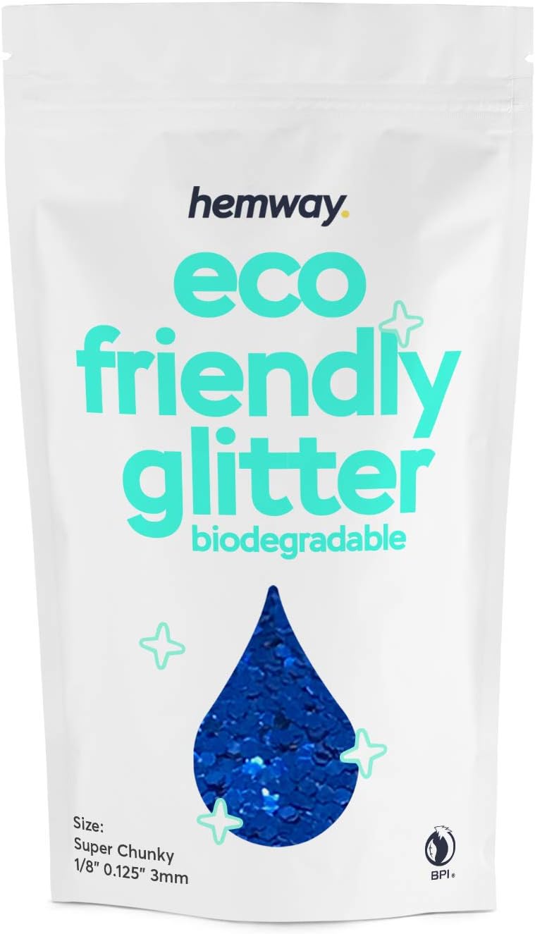 Hemway Eco Friendly Biodegradable Glitter 100g / 3.5oz Bio Cosmetic Safe Sparkle Vegan For Face