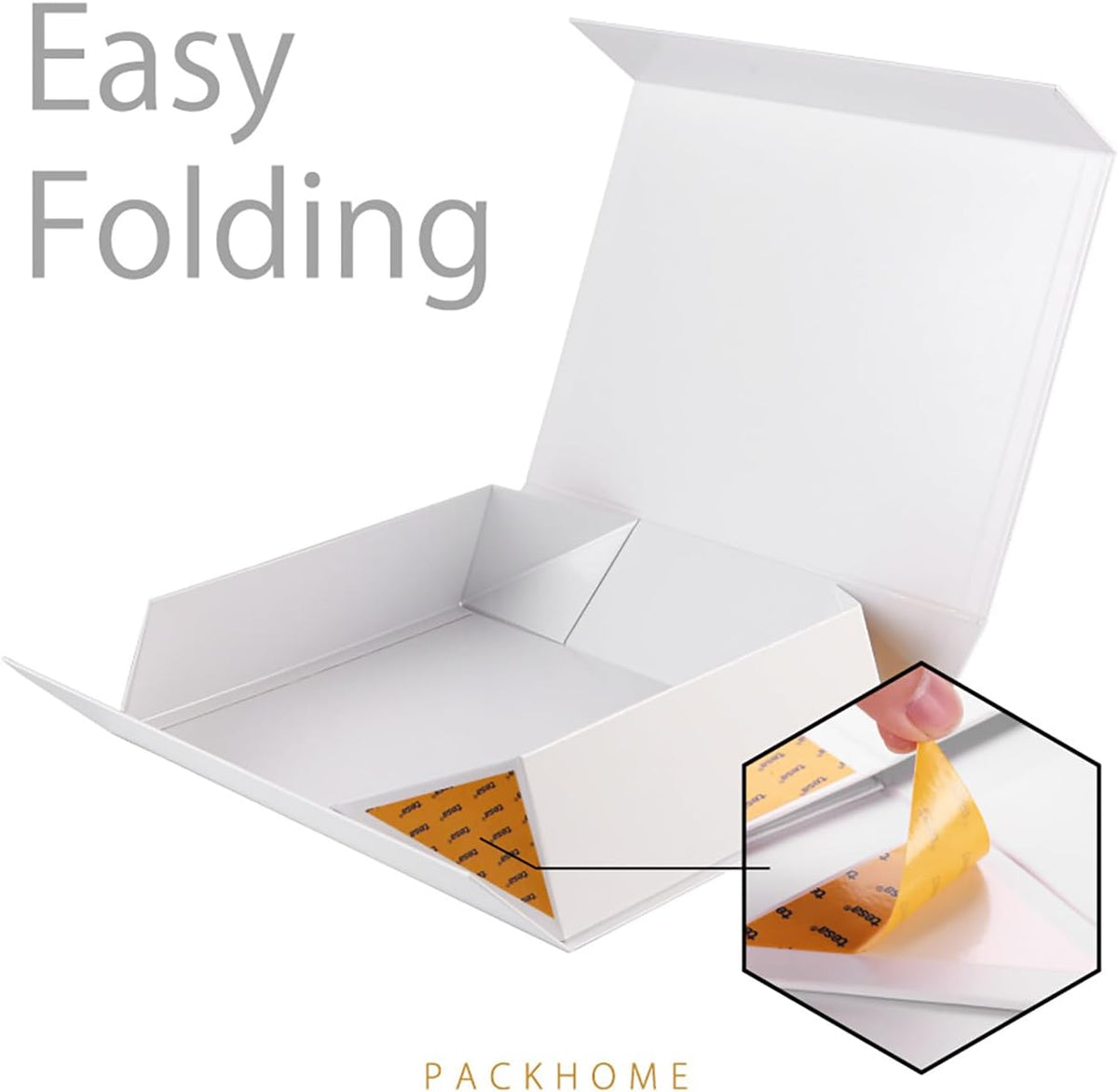 PACKHOME 6 Large Gift Boxes 13.5x10x3.5 Inches, Sturdy Shirt Boxes with Magnetic Lids for Multiple