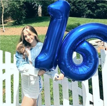 Navy Blue Jumbo Number 6 Balloon 40 Inch, Boy Girl 6th Birthday Supplies, Foil Helium 6 16 26 46 66