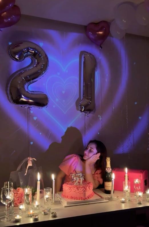 Silver Number 21 Balloon 40 inch, Number 21 Birthday Balloon for Boy Girl, Silver Foil 21 Balloon