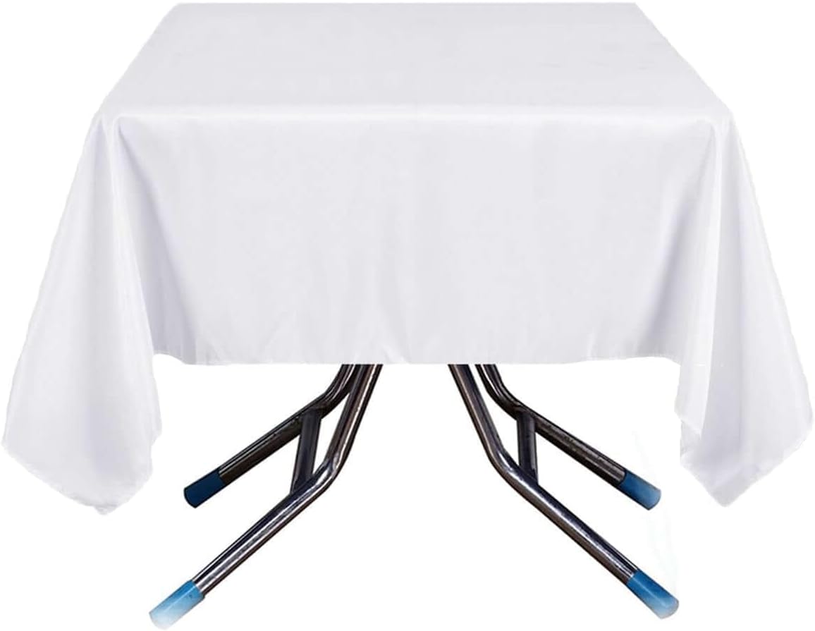 Efavormart Premium Polyester Square Table Overlay 70"x70" White - 220GSM Wrinkle-Resistant Table