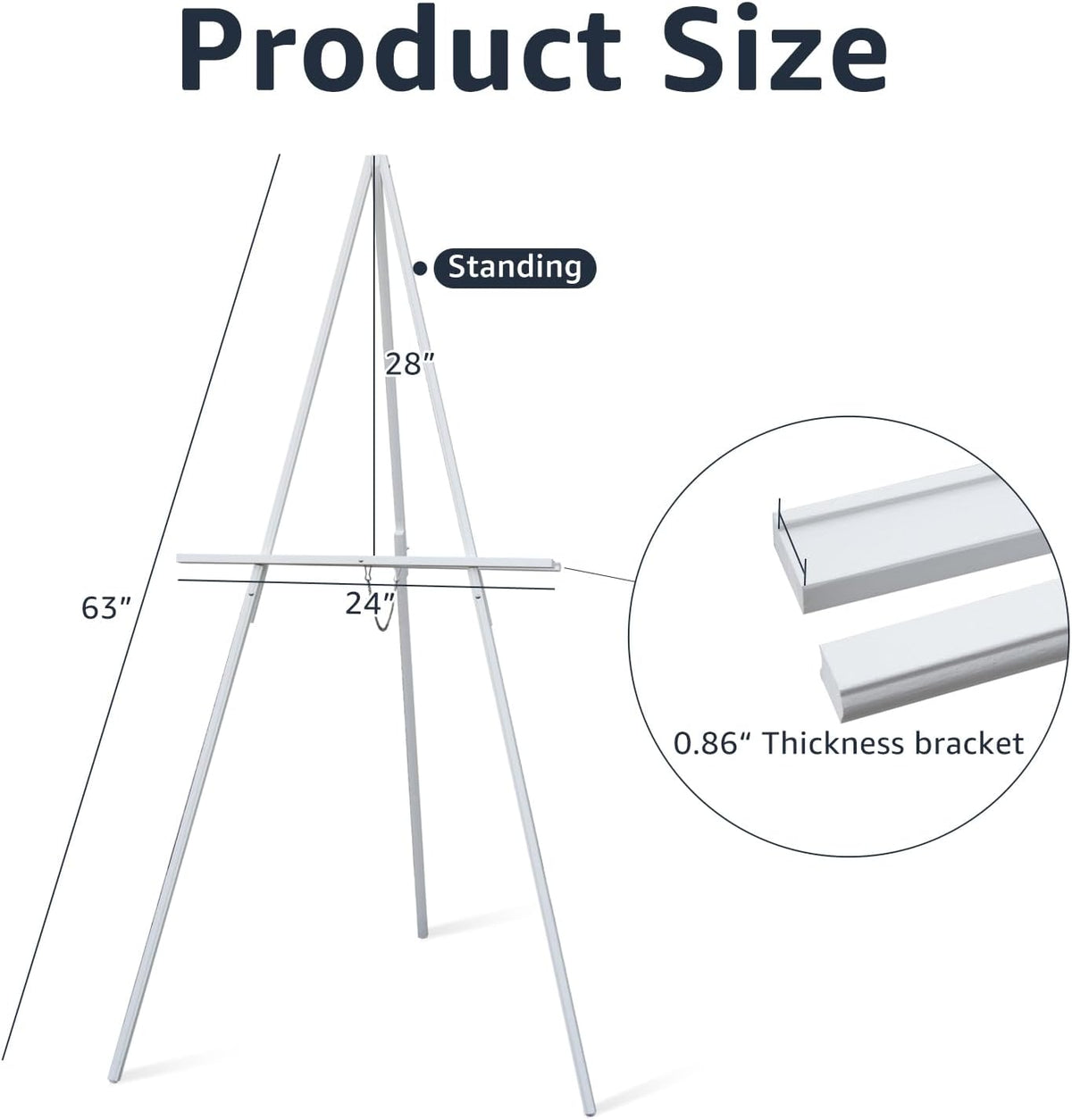 NianFeng Wooden Easel Stand for Sign, Easel Display Stand Floor for Wedding Sign with Adjustable
