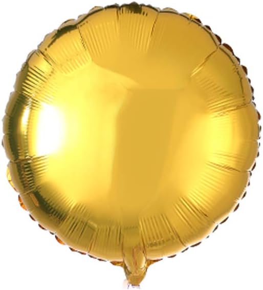 18" Gold Round Shaped Foil Balloons Mylar Helium Balloons for Birthday Party Wedding Baby Shower