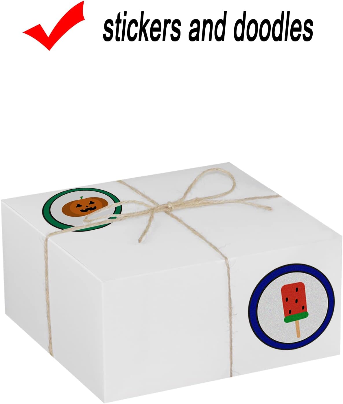 Xxcxpark 16 PCS White Gift Boxes 8x8x4 Inches, Decorative Party Favor Kraft Paper Gift Packaging