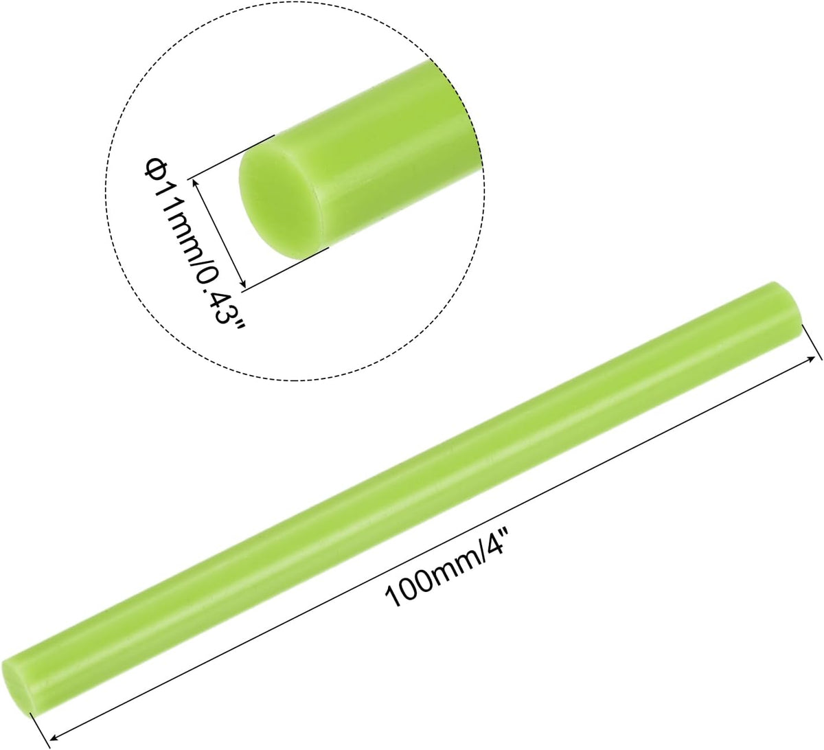 uxcell 20pcs Hot Glue Sticks for Glue Gun 11mm/0.43-inch x 4-inch Mini Hot Melt Adhesive Glue Stick