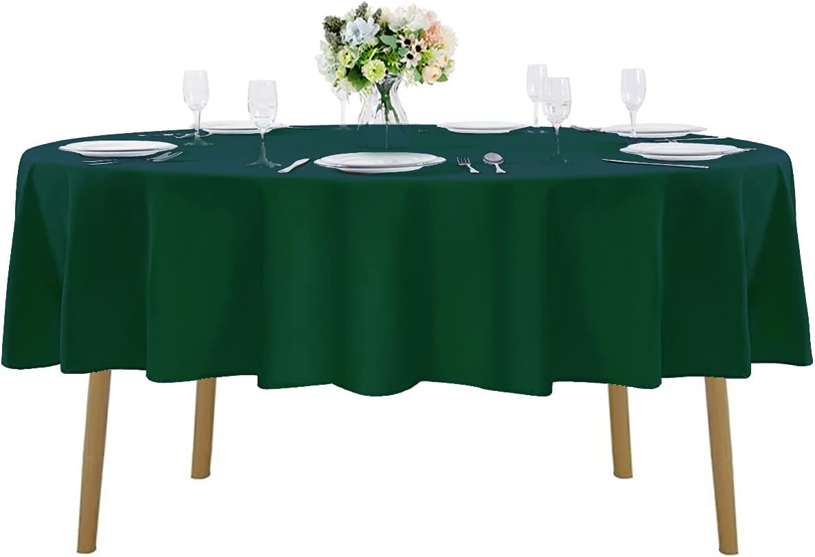 70 inch Round Tablecloth Washable Polyester Table Cloth Decorative Table Cover for Wedding Party