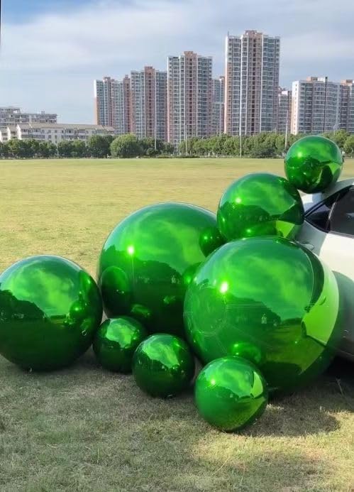 Inflatable Mirror Ball Set - Airtight PVC Spheres for Parties, Weddings, and Events. Perfect for