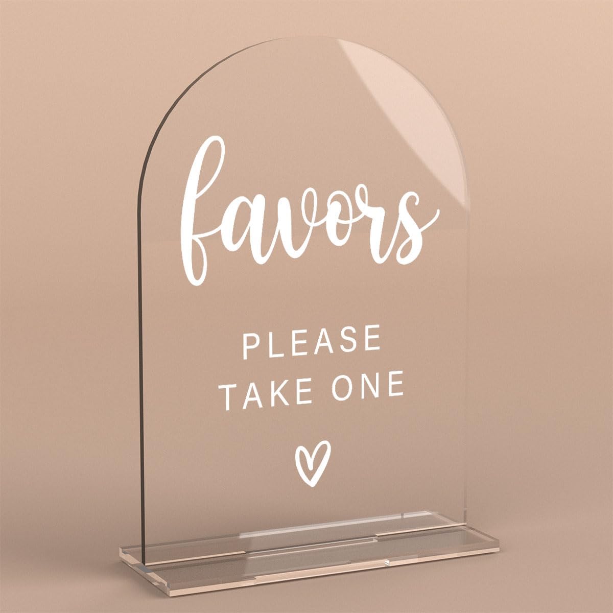 Acrylic Wedding Sign, Bridal Shower Decorations, Favors Please Take One Sign for Ceremony, Modern