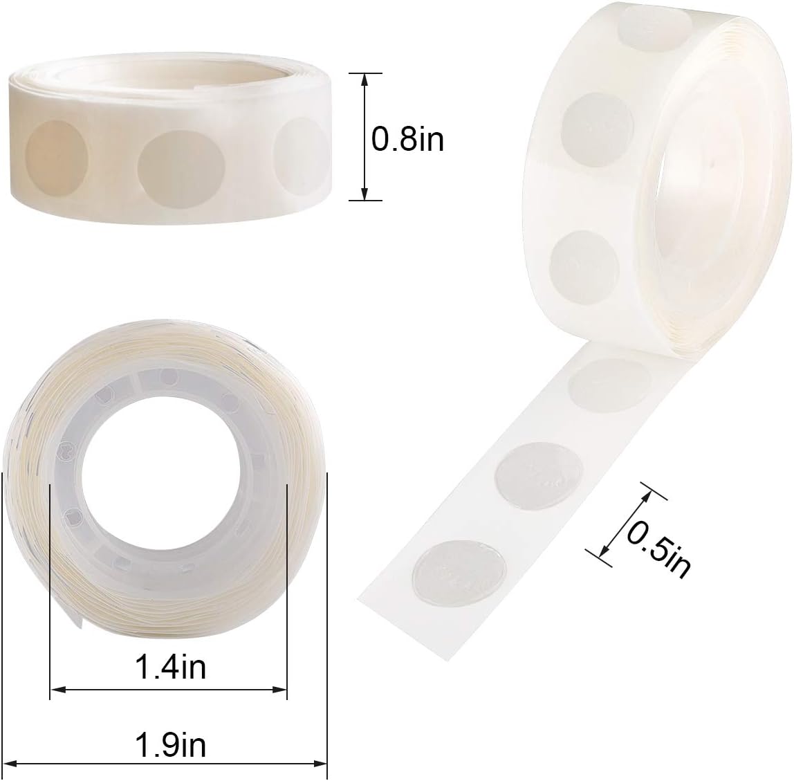 3000pcs Glue Point Clear Balloon Glue Removable Adhesive Dots Double Sided Dots of Glue Tape for
