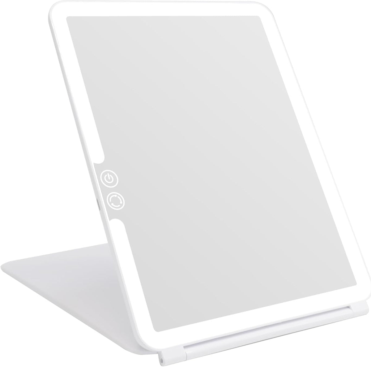 deweisn Folding Lighted Makeup Mirror with 72 LEDs 3 Colors Light Modes USB Rechargable 1800mA