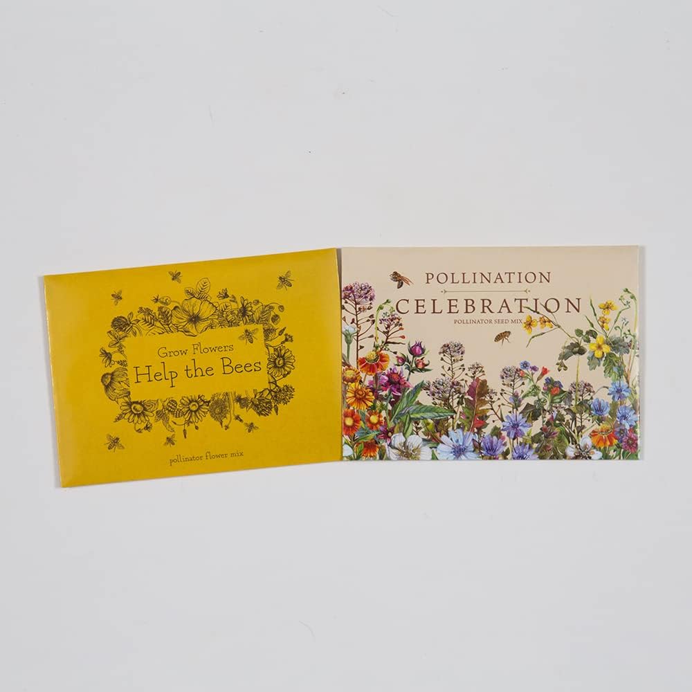 Bentley Pollination Celebration Wildflower Seed Packets, Non-GMO, Uncoated Flower Mix for Planting