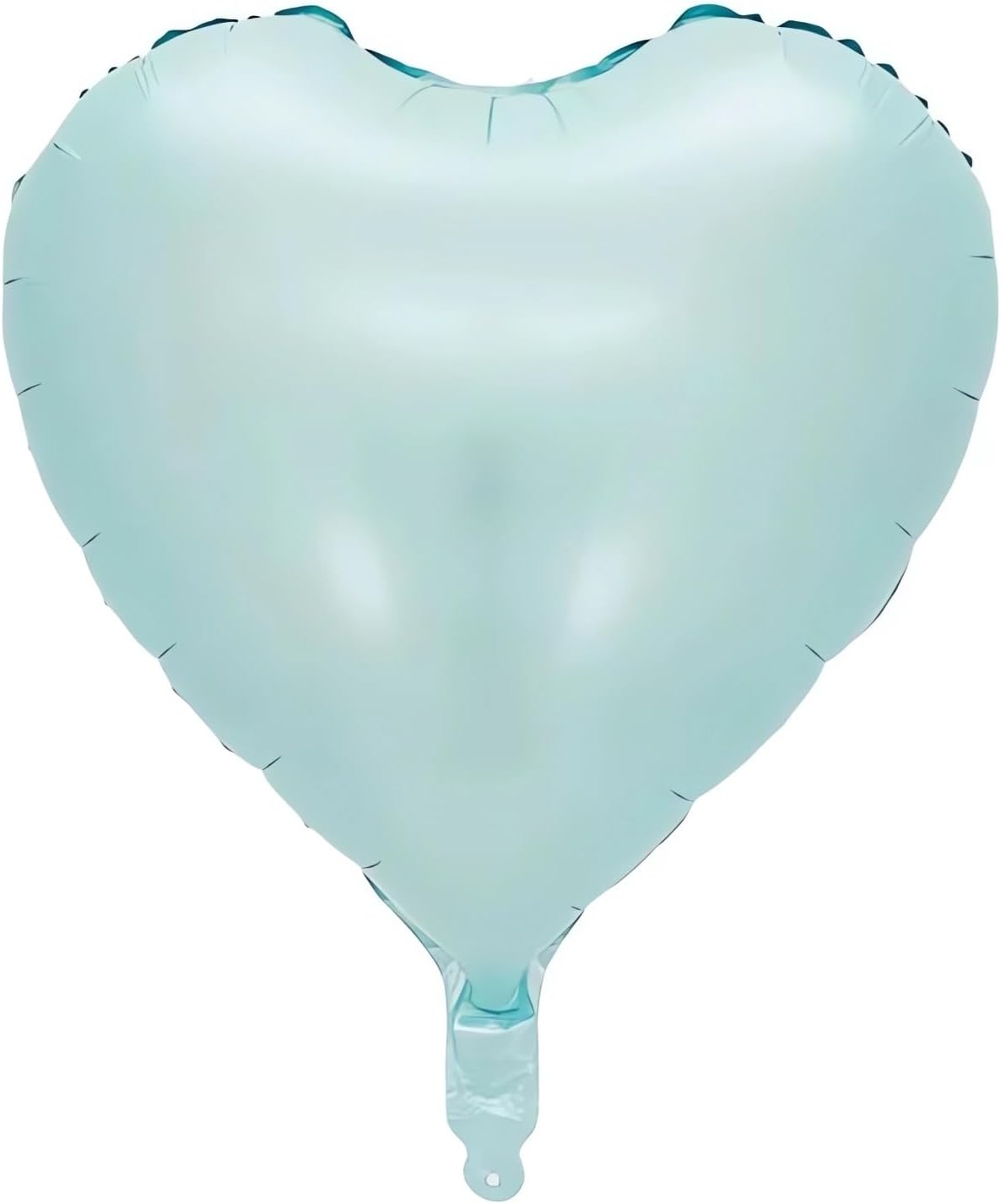 10Pcs Baby Blue Foil Heart Shaped Balloons 18 Inch Light Blue Heart Balloons For Baby Shower