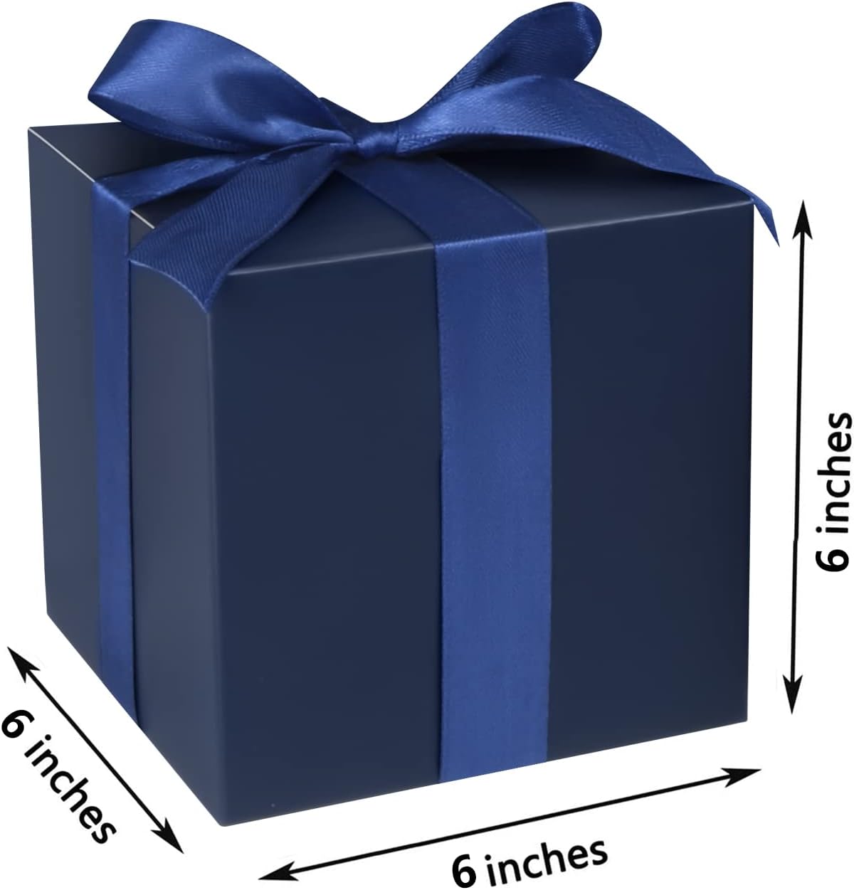 COTOPHER Small Gift Boxes 25 Pack 6x6x6 inches Blue Gift Boxes with Lids for Gifts, Crafting