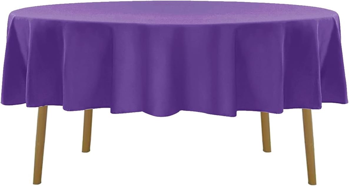 60 inch Round Tablecloth Washable Polyester Table Cloth Decorative Table Cover for Wedding Party