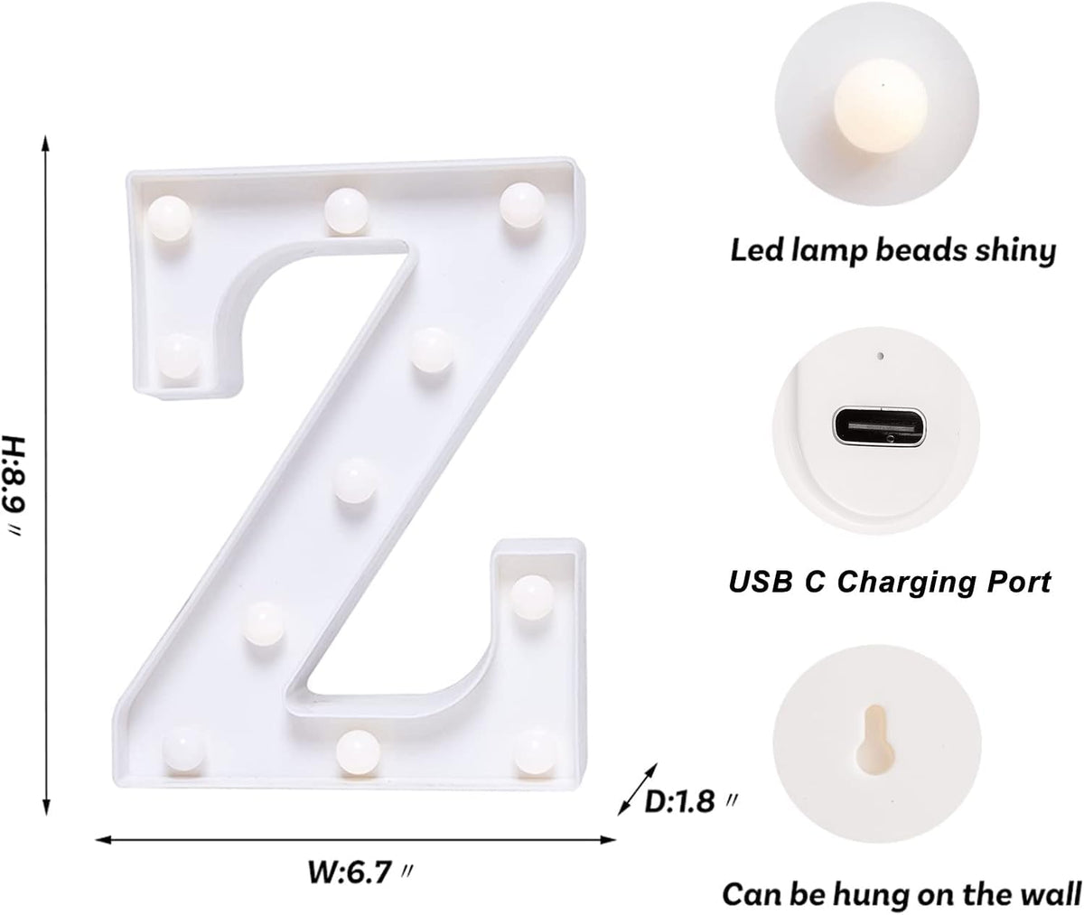 Foaky Rechargeable LED Letter Lights Sign Marquee Light Up Letters Sign for Night Light