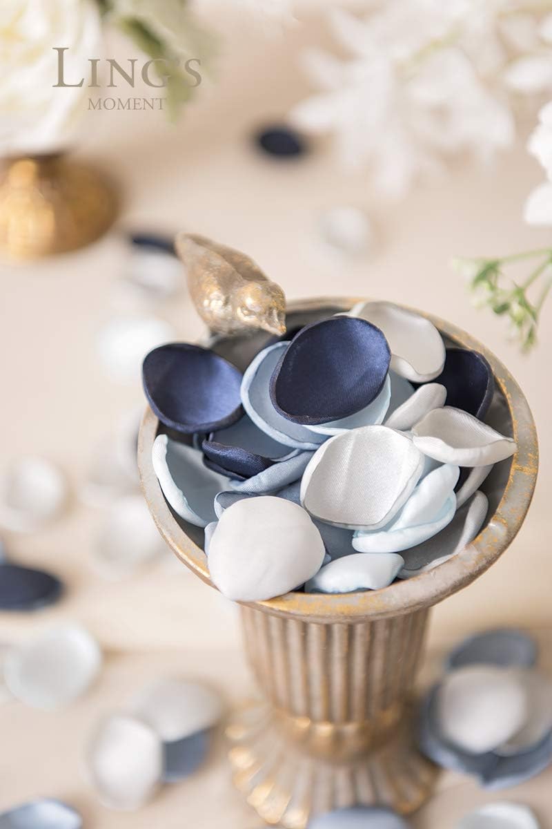 Ling's moment Rose Petals, Silk Flower Petals for Wedding/Aisle/Flower Girl Baskets/Table