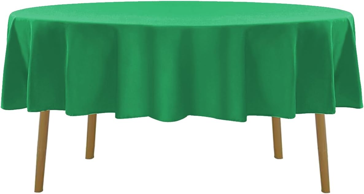 Cupuamon 70 inch Round Tablecloth Washable Polyester Table Cloth Decorative Table Cover for Wedding