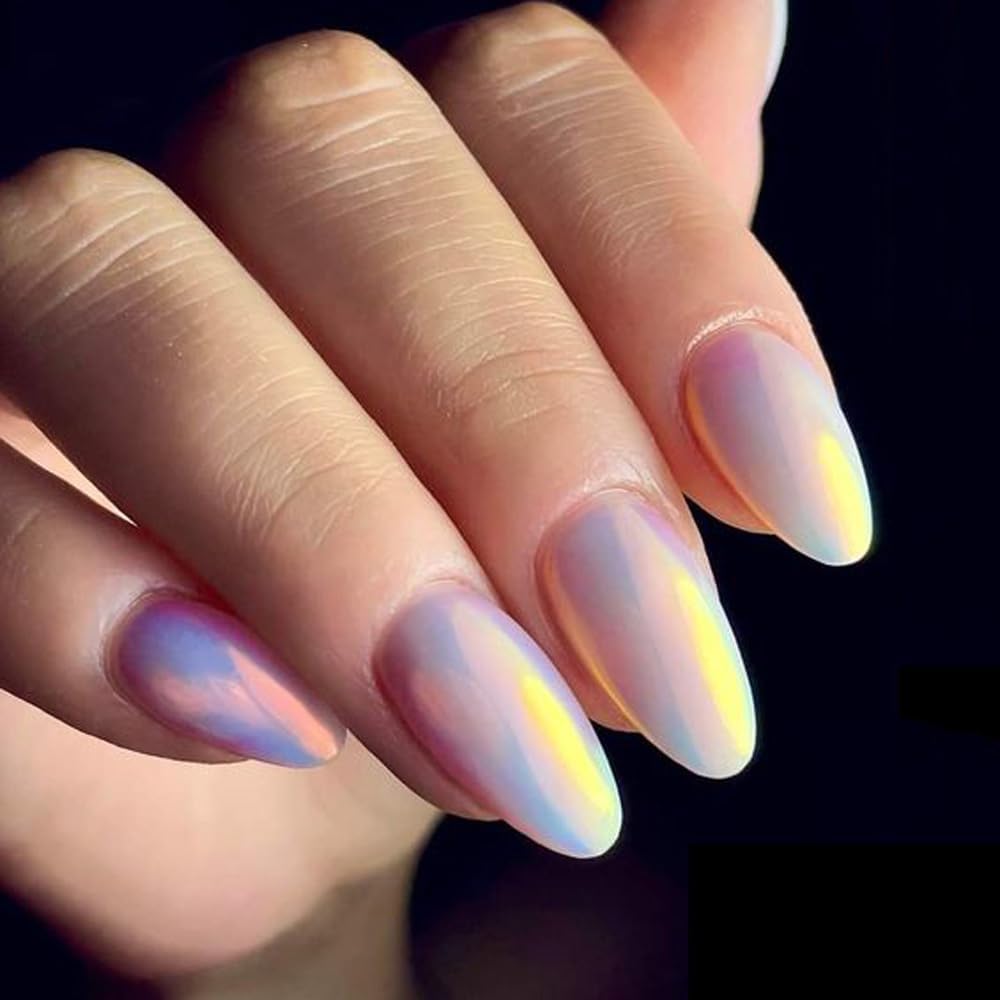 Pretty Diva 0.3g Unicorn Chrome Nail Powder, Aurora Iridescent Chrome Powders for Nails, Mermaid