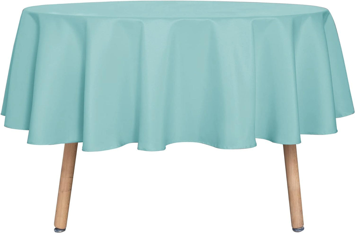 sancua Round Tablecloth - 60 Inch - Water Resistant Spill Proof Washable Polyester Table Cloth