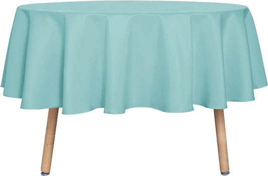 sancua Round Tablecloth - 60 Inch - Water Resistant Spill Proof Washable Polyester Table Cloth