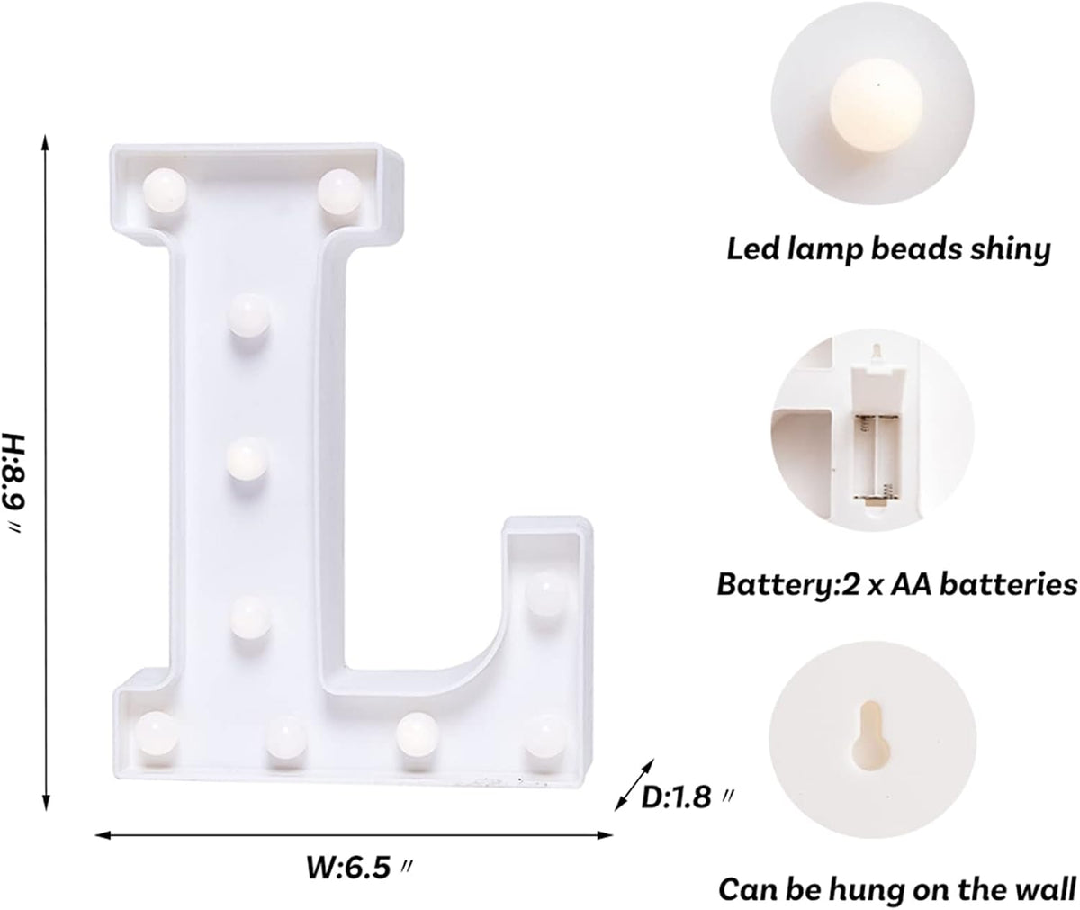 Foaky LED Letter Lights Sign Marquee Light Up Letters Sign for Night Light Wedding/Birthday Party