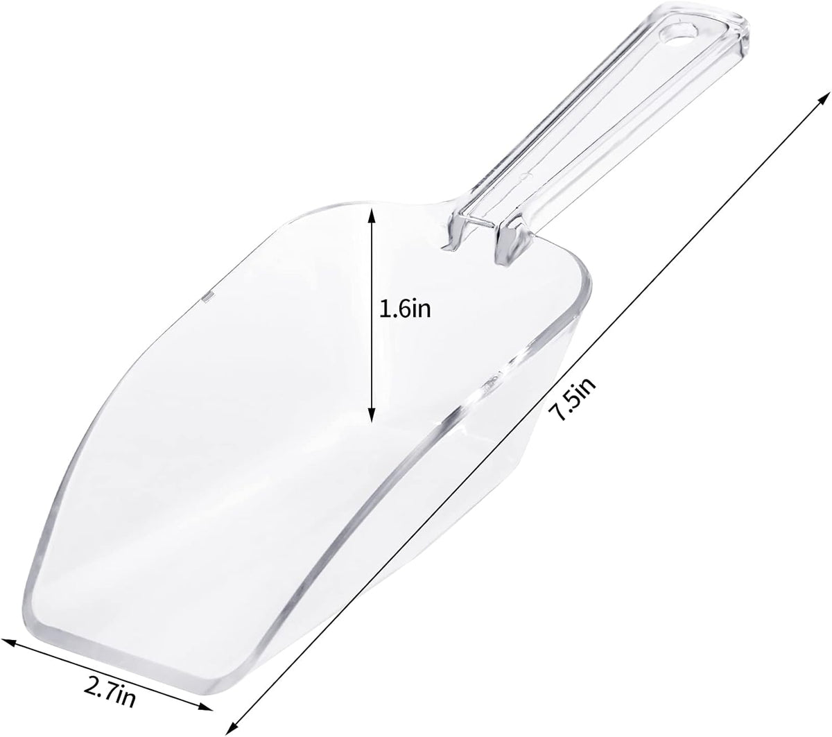 Ice Scoop Candy Buffet Containers Scoopers, Hmxpls Clear Plastic Scoop for Popcorn Cookie Candy