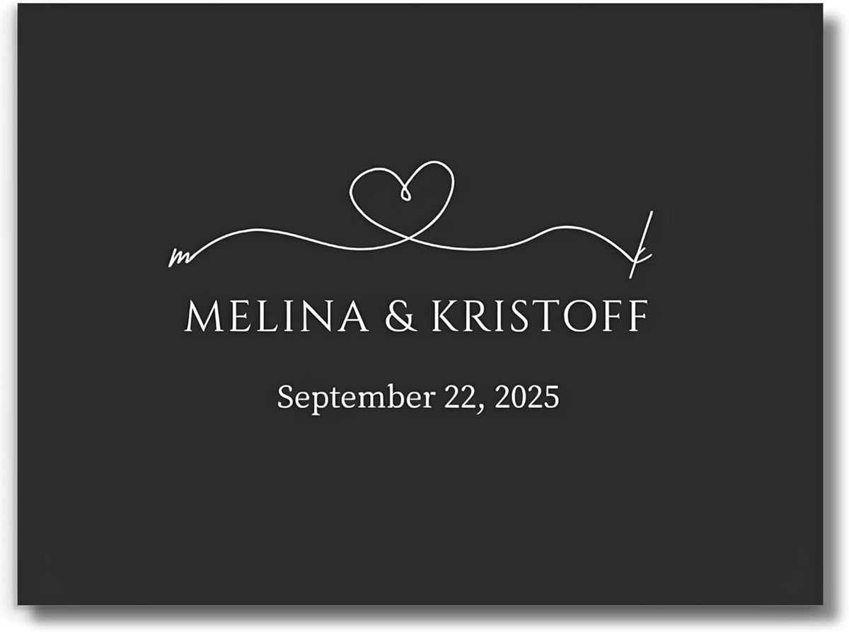 Wedding Guest Book – Personalized Polaroid Guest Book for Wedding Reception, Custom Sign In Photo