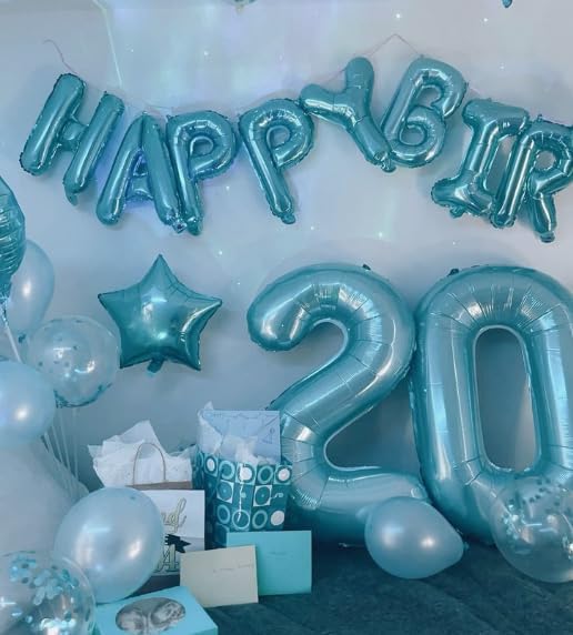 Pearl Blue 40 Inch 0 Number Balloons, 0 Decorations for 10 20 30 40 50 60 70 80 90 100Birthday