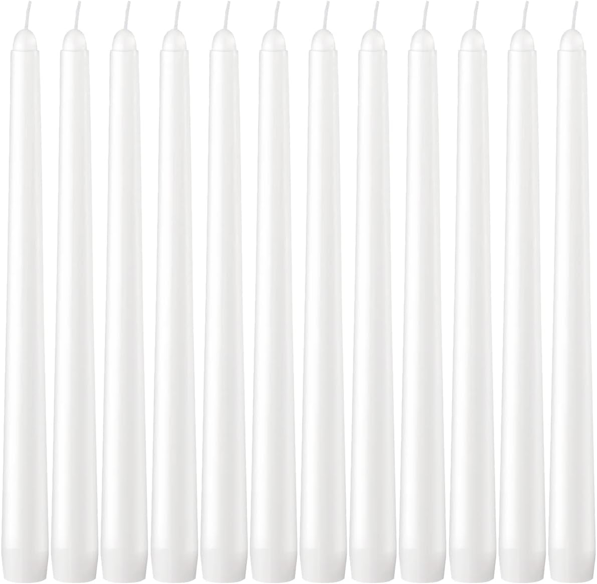 Dripless Taper Candles - Unscented White Candles Bulk - Candle Sticks Long Burning 7.5-8 Hours