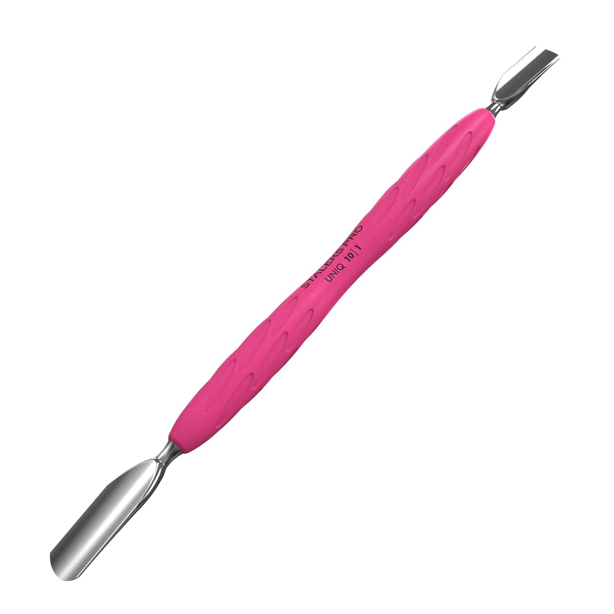 Staleks Manicure pusher Gummy with silicone handle UNIQ 10 TYPE 1 – Stainless Steel – Professional
