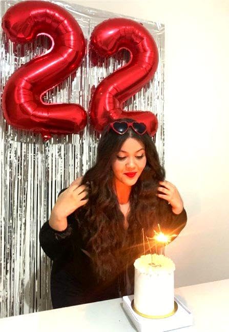 Number Balloon 40 Inch Red 2 Balloon, Number 2 Balloon Two Second 2nd Birthday Party Supplies, 12