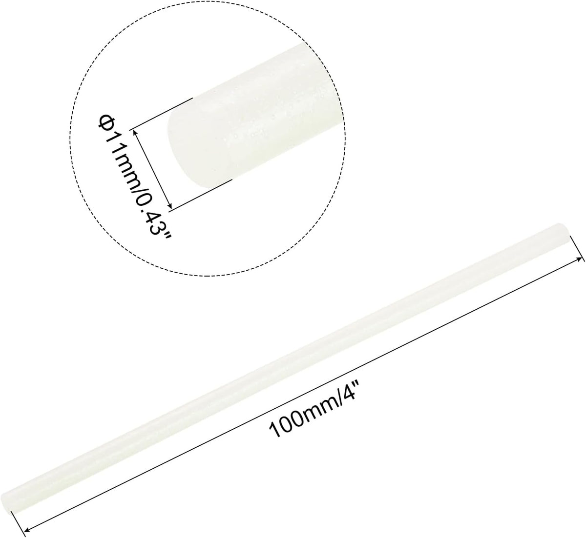 uxcell 20pcs Hot Glue Sticks for Glue Gun 11mm/0.43-inch x 4-inch Mini Hot Melt Adhesive Glue Stick