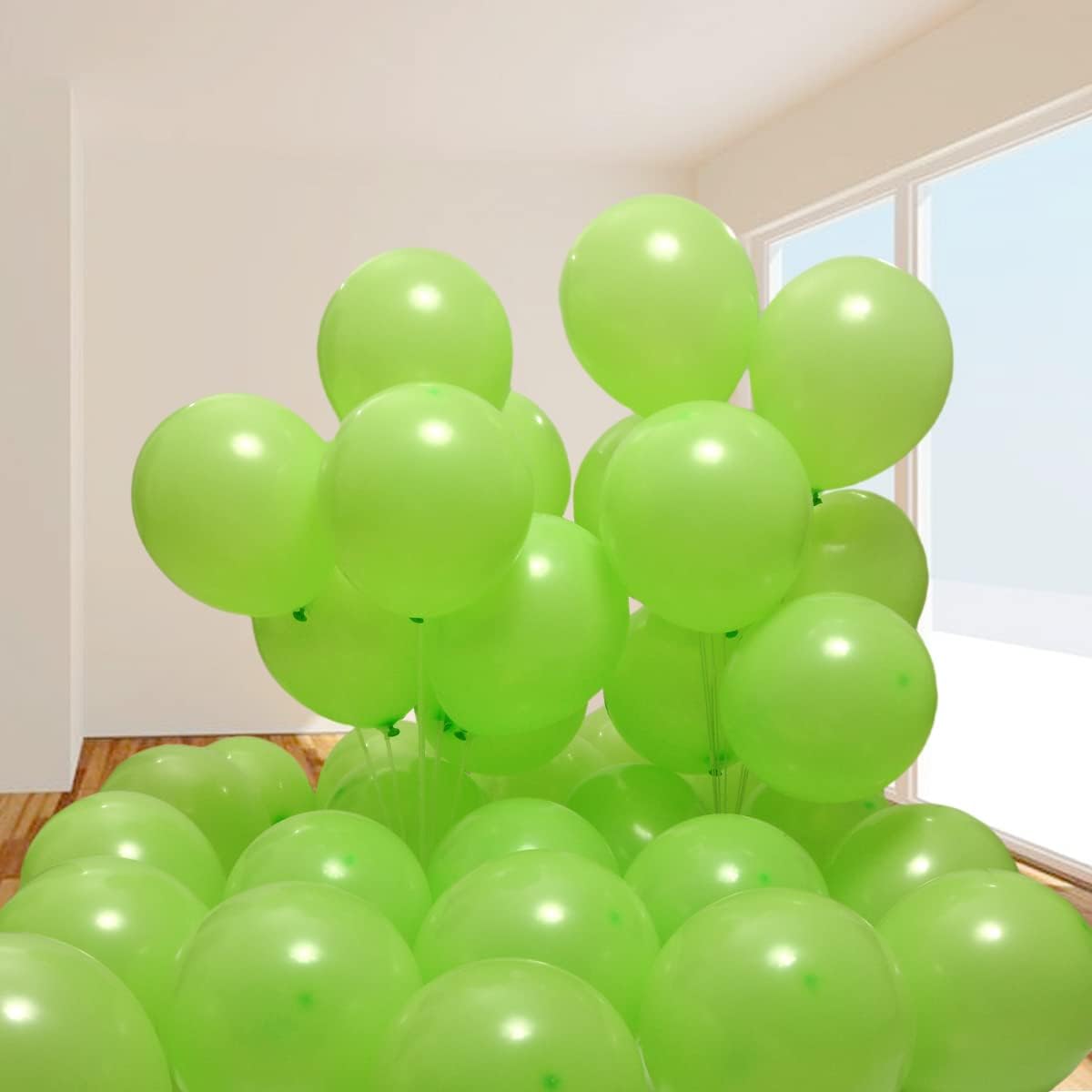 300 Pack Lime Green Balloons 12 inch Green Latex Party Balloon Bulk for Various Party Events