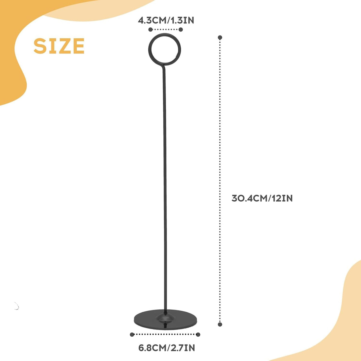 Urban Deco 36PK Table Number Holders Place Card Holders 12 Inch Table Card Holders Steel Card