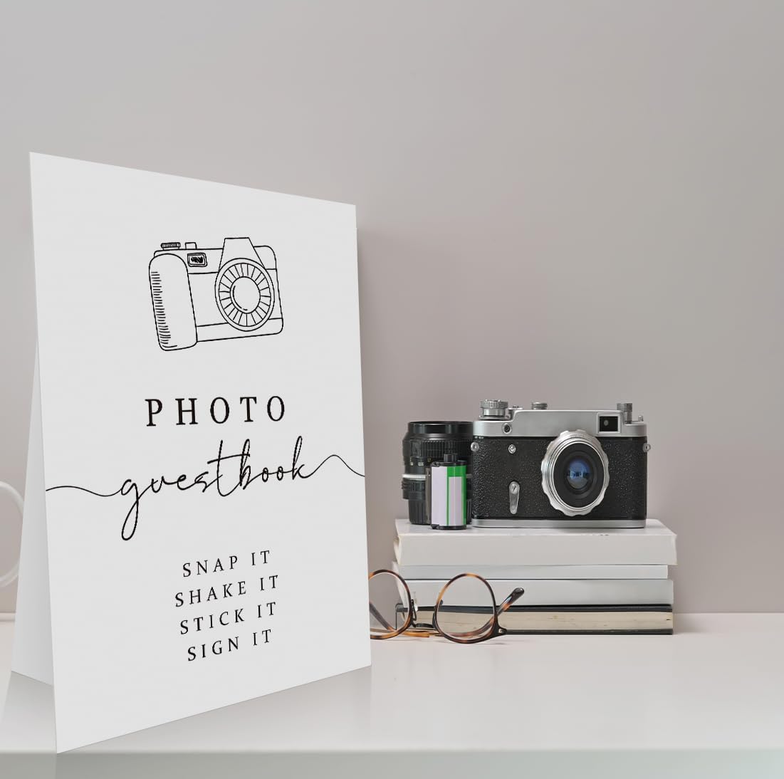 Wedding Photo Guestbook Sign 8 x 11 Inch, Photo Guest Book Sign, Photo Minimalist Wedding Sign
