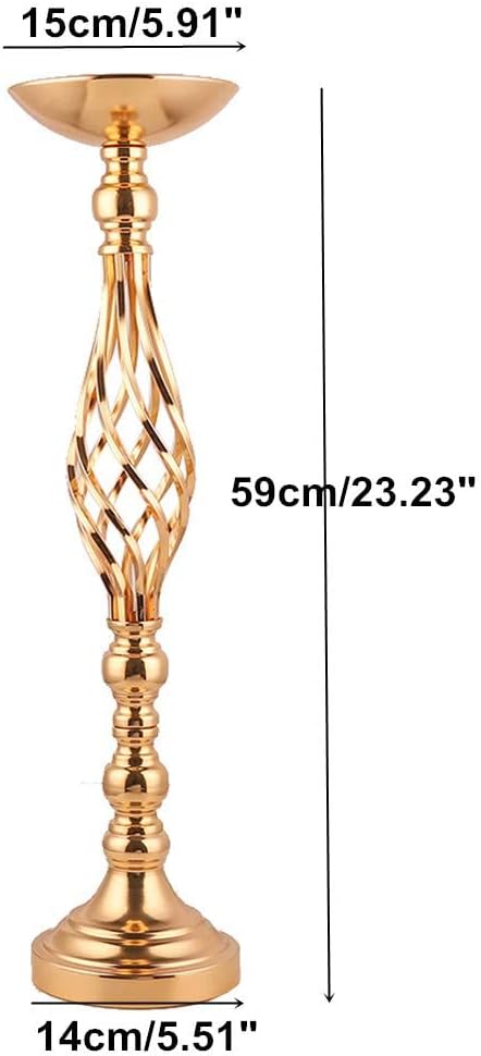 Wedding Centerpieces for Reception Tables, Twist Candleholder Stands, Flower Arrangement Vases