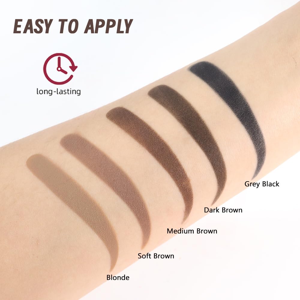 Eyebrow Stamp Stencil Set, golden brown Eyebrow Stencils Shaping Kit, Long-Lasting Eyebrow Shaper