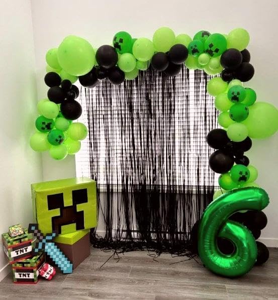 40 Inch Green Mylar Foil Number 6 Birthday Balloon, Digital Balloons for 6 16 Boy Girl Party