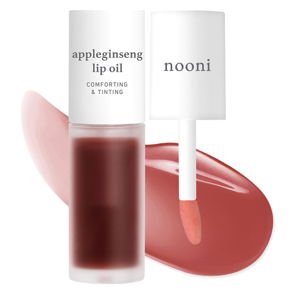 NOONI Korean Lip Oil - Appleginseng | Lip Stain, Gift, Long-Lasting, Moisturizing, Plumping