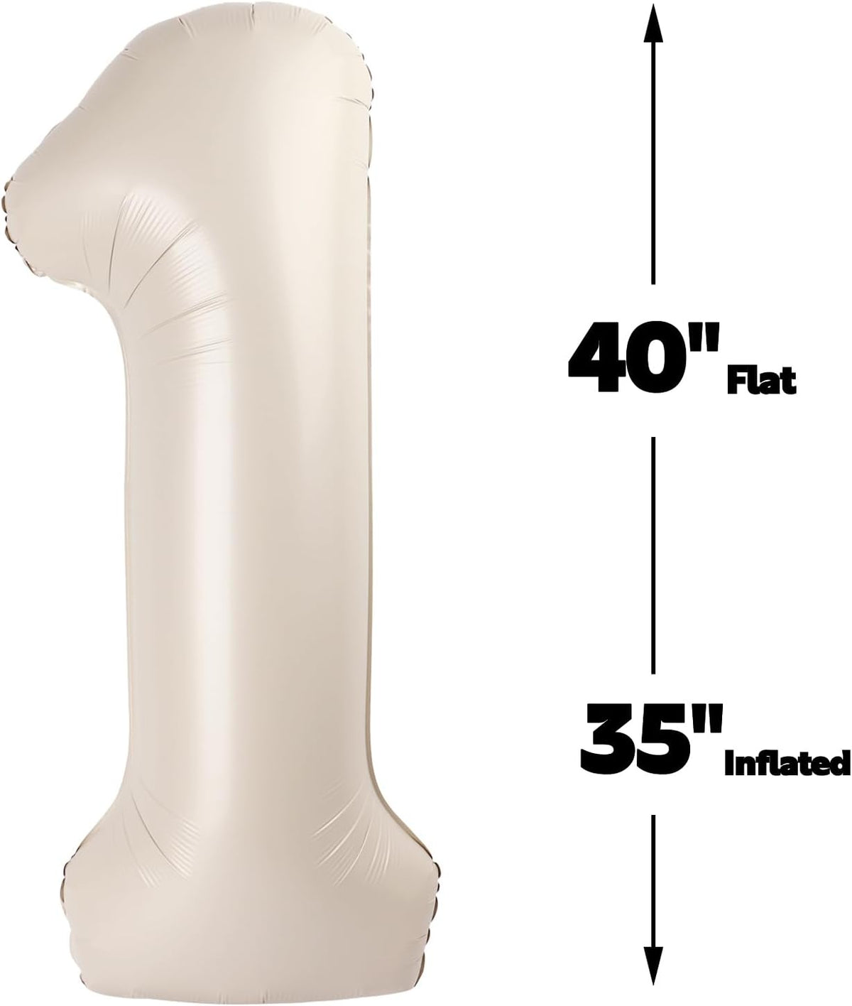 Cream White Foil Number 18 81 Balloon 40 Inch, Helium Mylar Number 18 81 Birthday Balloons, 18th